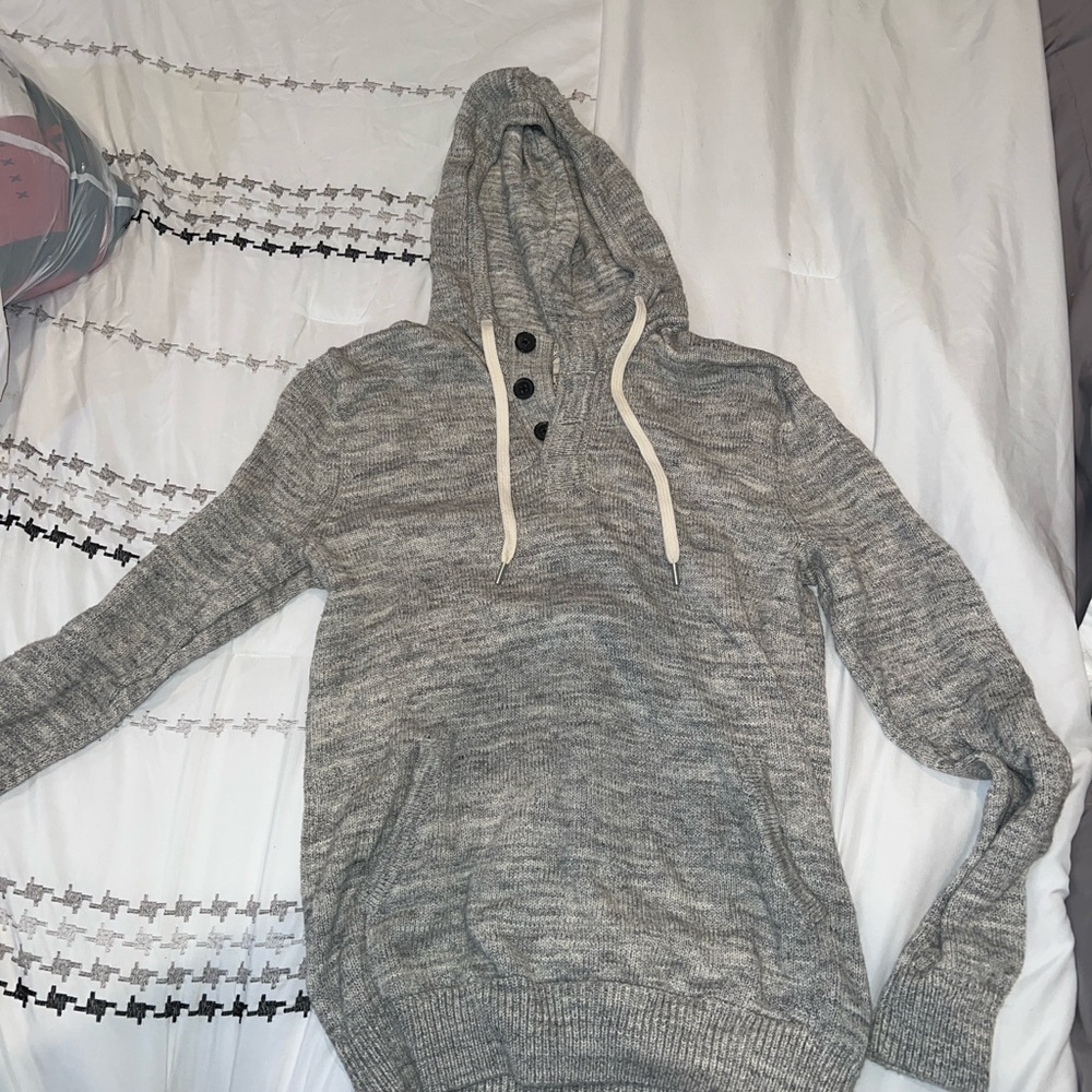 H&M Gray Button-Up Men's Sweater